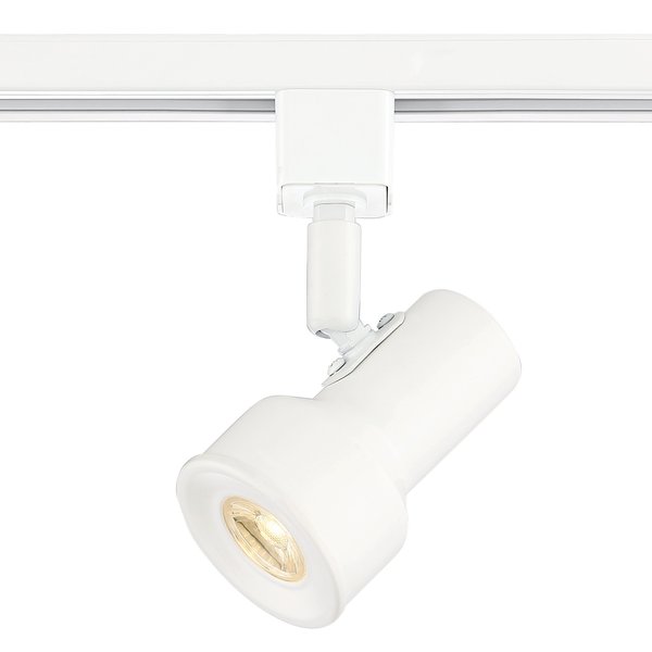 Designers Fountain Small 1-Light Solid White Step Cylinder Integrated LED Track Lighting Head EVT1030D3A-06
